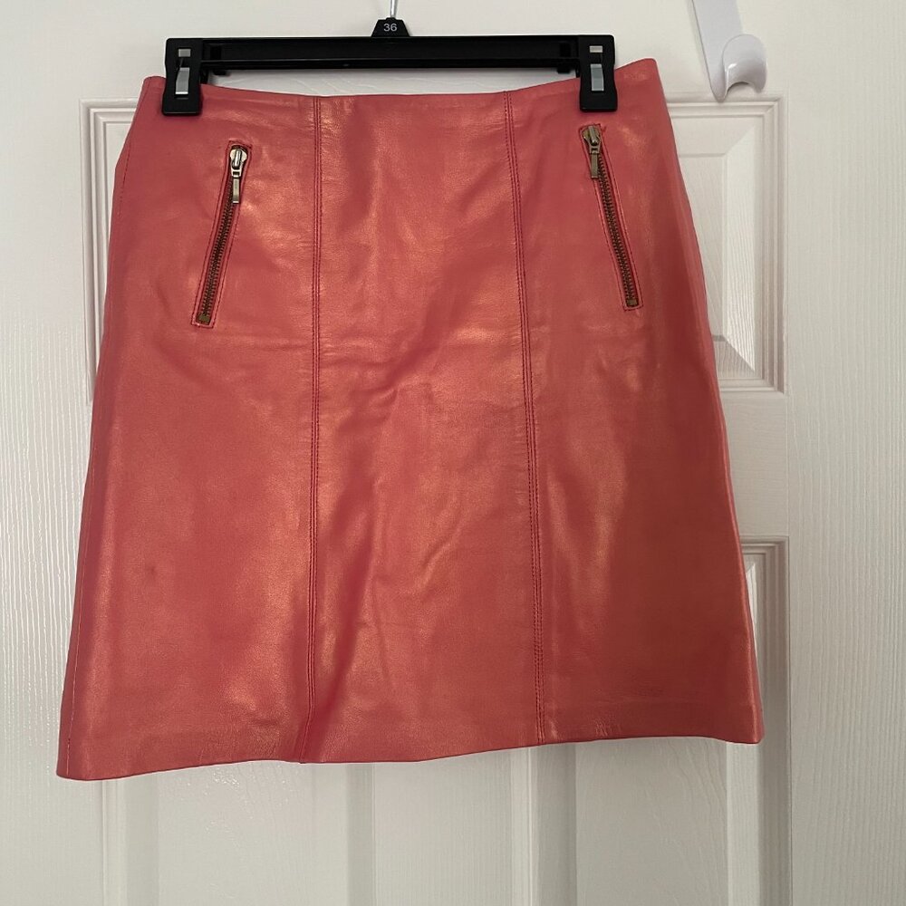 Vintage Cache Leather Skirt, Size 0